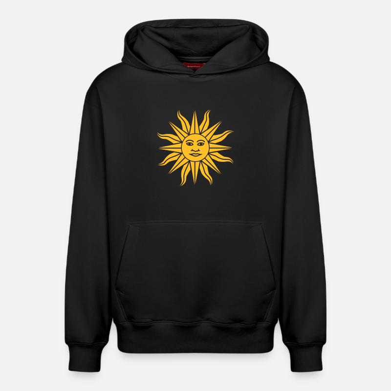 Sun Face - Sweat à capuche unisexe décontracté en coton biologique – de SPREAD - noir