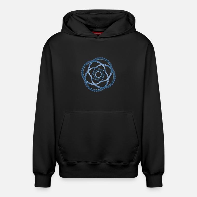 atom - cellular six - Relaxed Unisex Organic Hoodie – von SPREAD - Schwarz