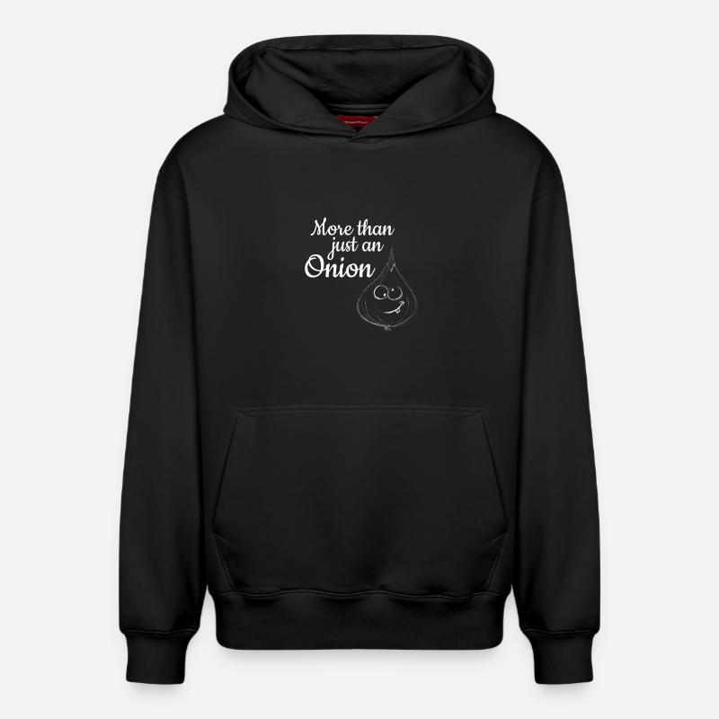 Plus qu'un simple oignon - Sweat à capuche unisexe décontracté en coton biologique – de SPREAD - noir