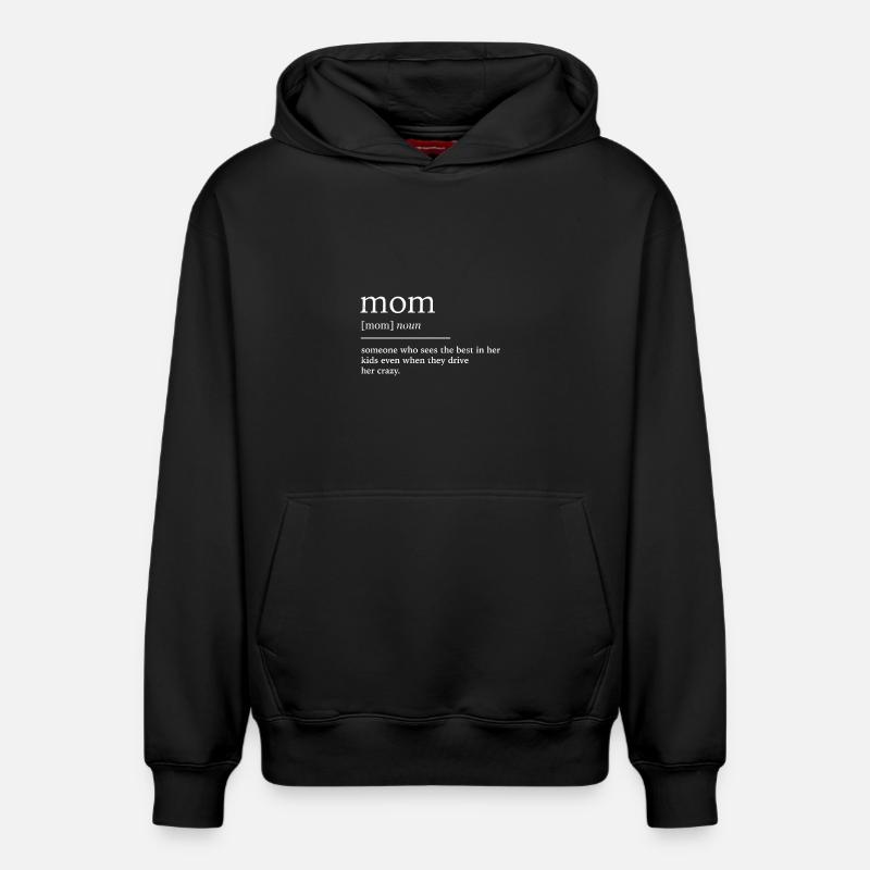 Mutter - Relaxed Unisex Organic Hoodie – von SPREAD - Schwarz