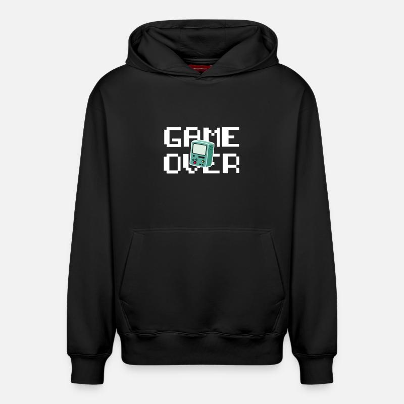 Jeu sur Retrogaming - Sweat à capuche unisexe décontracté en coton biologique – de SPREAD - noir