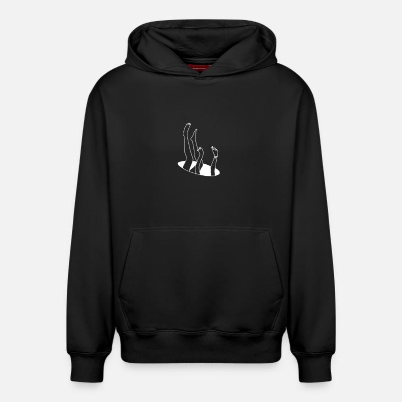 Piège à trous Illusion d'optique - Sweat à capuche unisexe décontracté en coton biologique – de SPREAD - noir