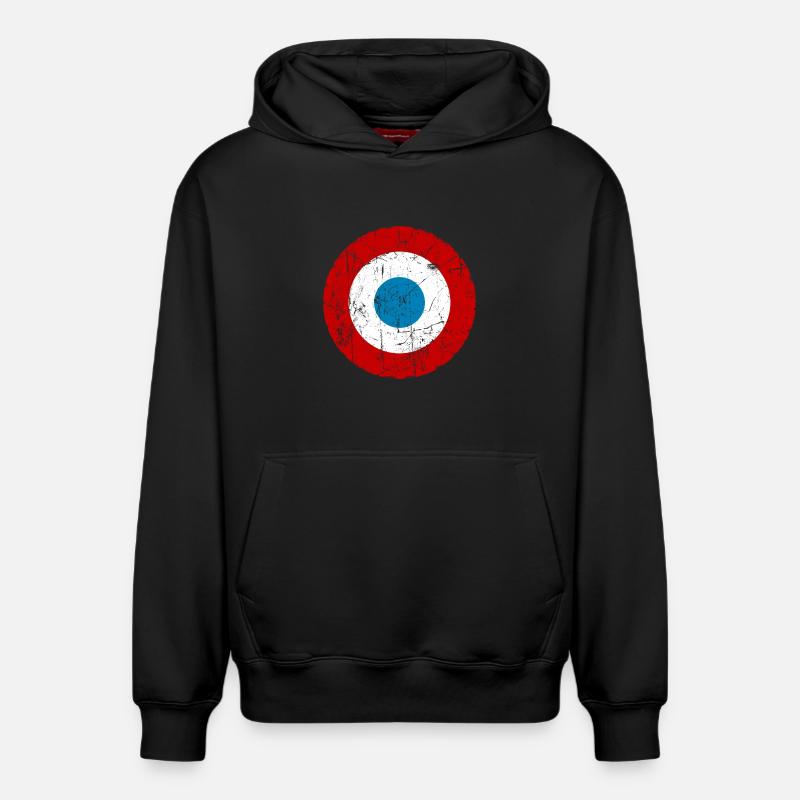 Frankreich Luftfahrt-Kokarde - Relaxed Unisex Organic Hoodie – von SPREAD - Schwarz