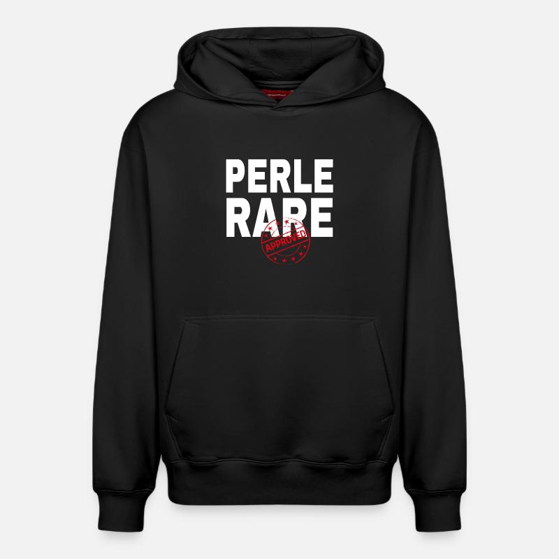 Design Éclat PerleRare - Sweat à capuche unisexe décontracté en coton biologique – de SPREAD - noir
