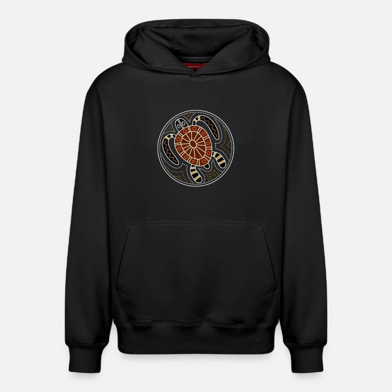 turtle - Sweat à capuche unisexe décontracté en coton biologique – de SPREAD - noir