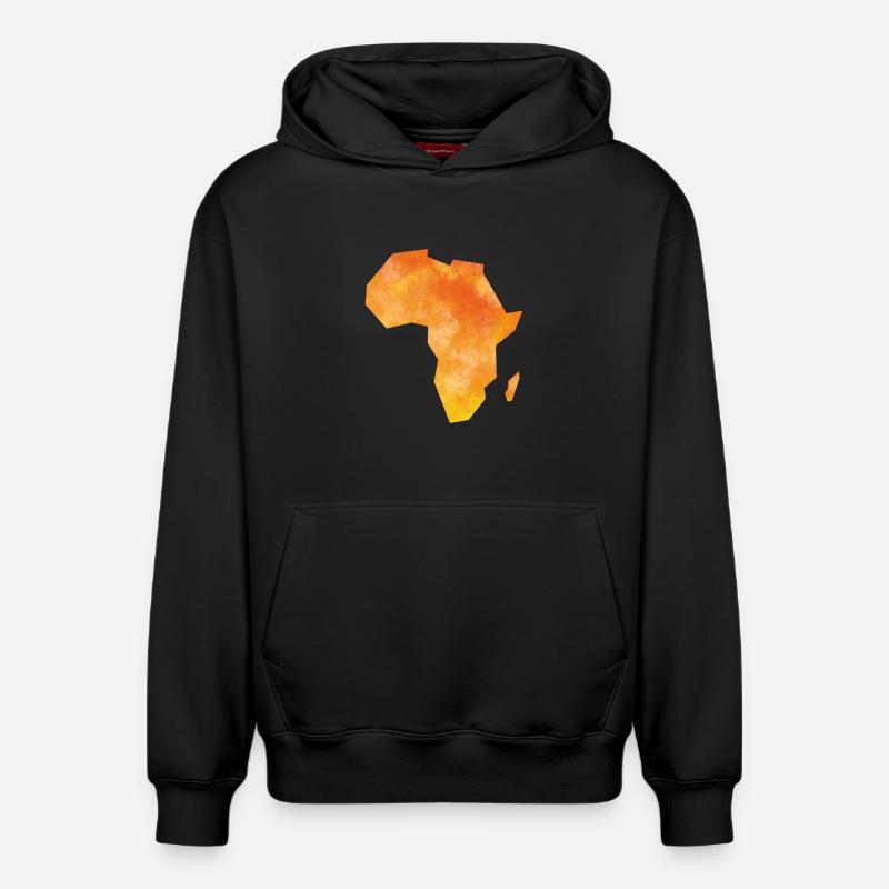 Map Africa - Sweat à capuche unisexe décontracté en coton biologique – de SPREAD - noir