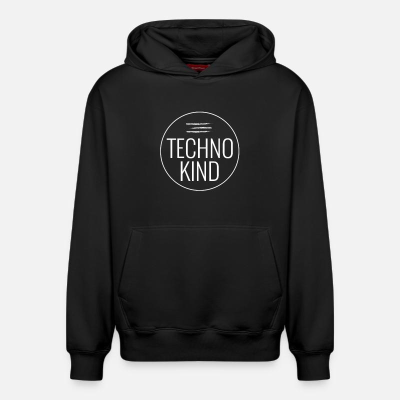 Techno Kind - Relaxed Unisex Organic Hoodie – von SPREAD - Schwarz