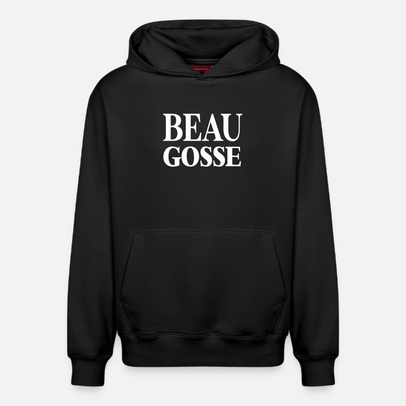 BEAU GOSSE - Sweat à capuche unisexe décontracté en coton biologique – de SPREAD - noir