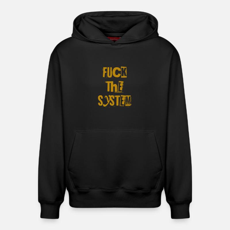 Scheiß auf das System. - Relaxed Unisex Organic Hoodie – von SPREAD - Schwarz