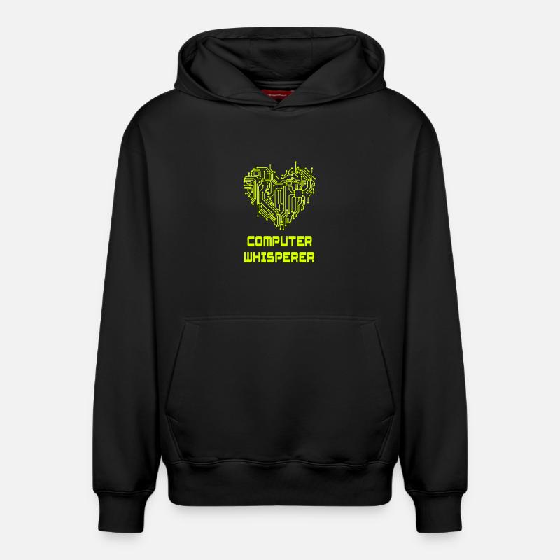 Computer Flüsterer - Relaxed Unisex Organic Hoodie – von SPREAD - Schwarz
