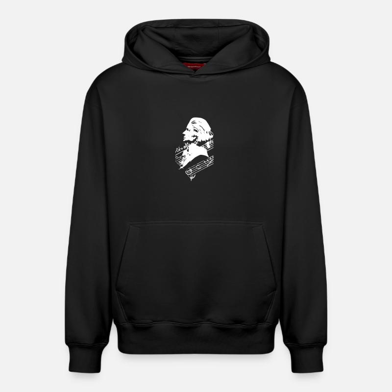 Mozart - Sweat à capuche unisexe décontracté en coton biologique – de SPREAD - noir