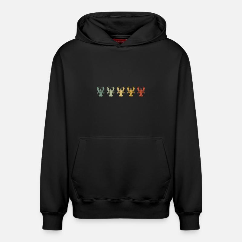 Série de homards à gradient - Sweat à capuche unisexe décontracté en coton biologique – de SPREAD - noir