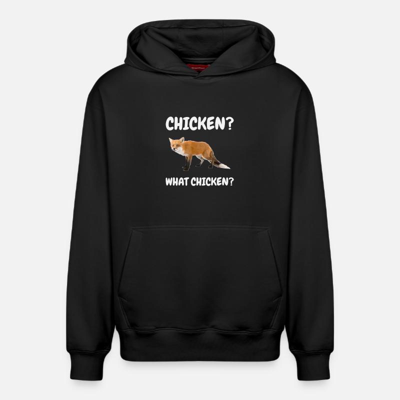 Poulets renards - Sweat à capuche unisexe décontracté en coton biologique – de SPREAD - noir