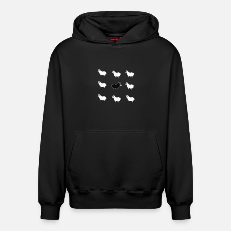 Le mouton noir. - Sweat à capuche unisexe décontracté en coton biologique – de SPREAD - noir
