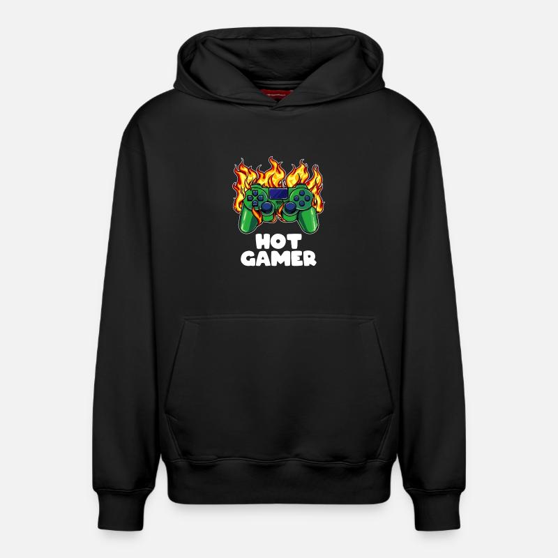 Gamer Gamer Gamecker Controller - Sweat à capuche unisexe décontracté en coton biologique – de SPREAD - noir