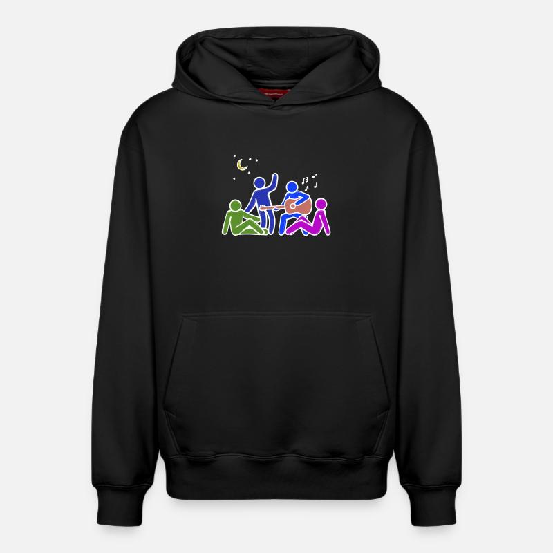 Amitié Buddy Meilleurs Amis - Sweat à capuche unisexe décontracté en coton biologique – de SPREAD - noir