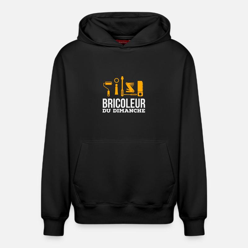 Bricoleur du dimanche - Sweat à capuche unisexe décontracté en coton biologique – de SPREAD - noir