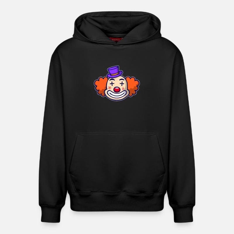 Carnaval clown carnaval - Sweat à capuche unisexe décontracté en coton biologique – de SPREAD - noir