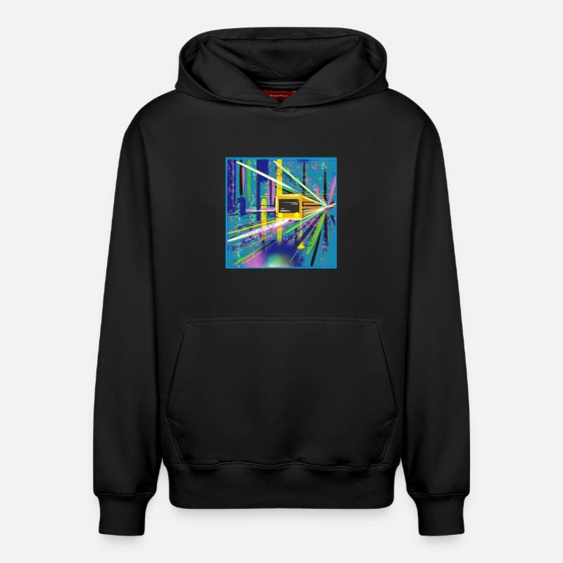 Abstrakte U-Bahn Berlin Graffiti Design - Relaxed Unisex Organic Hoodie – von SPREAD - Schwarz