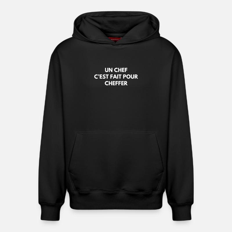 chef slogan Chirac humour - Sweat à capuche unisexe décontracté en coton biologique – de SPREAD - noir