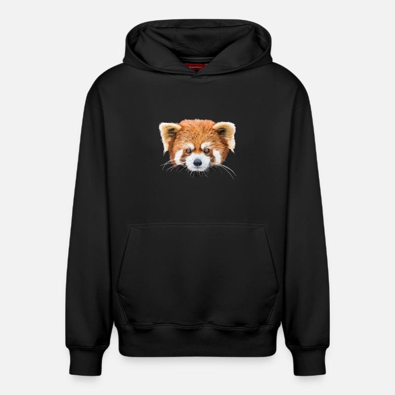 Petit panda - Sweat à capuche unisexe décontracté en coton biologique – de SPREAD - noir