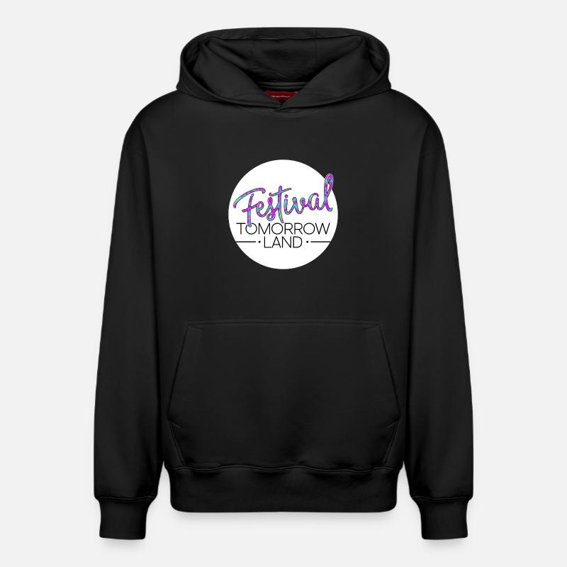Tomorrowland Festival - Sweat à capuche unisexe décontracté en coton biologique – de SPREAD - noir