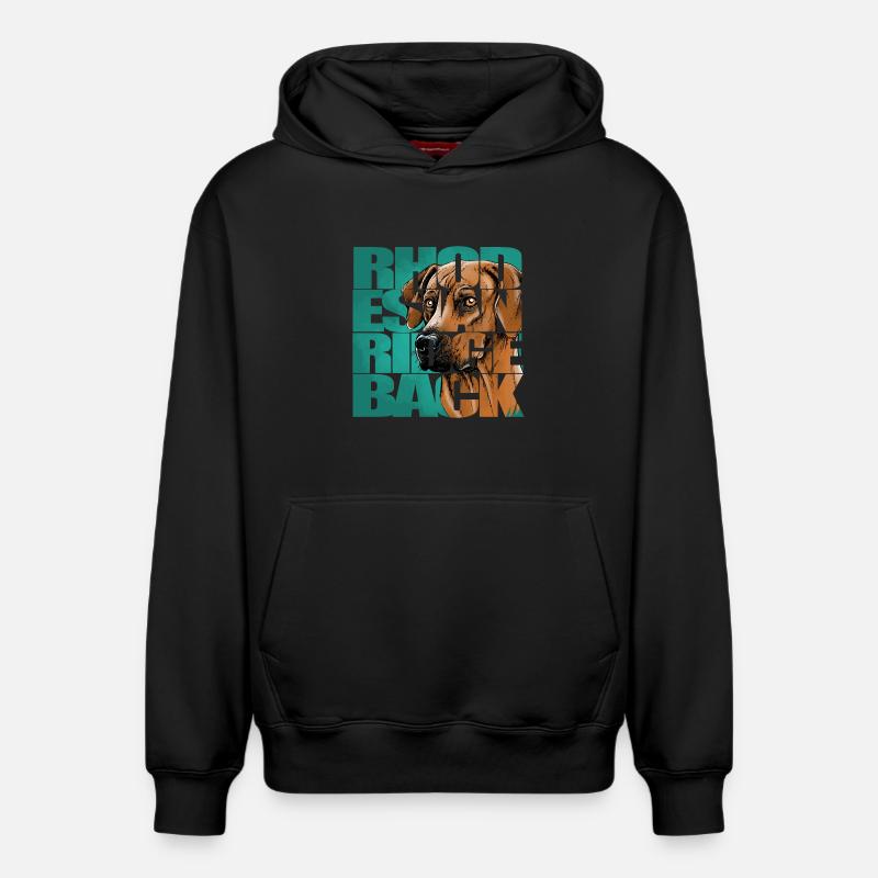 Rhodesian Ridgeback - Sweat à capuche unisexe décontracté en coton biologique – de SPREAD - noir