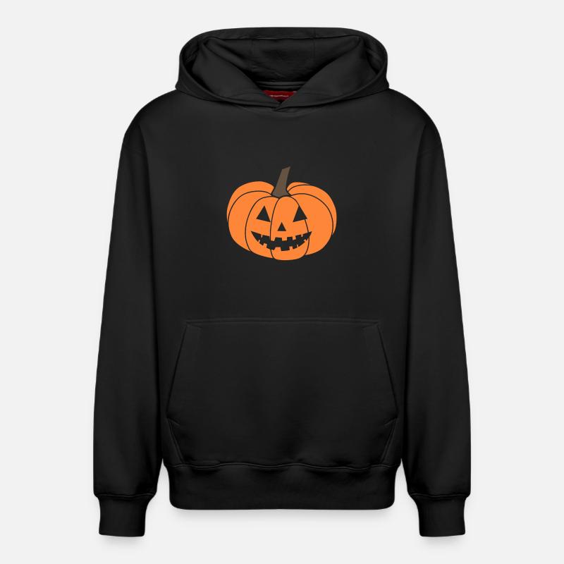 Citrouille Jack-o'-lantern - Sweat à capuche unisexe décontracté en coton biologique – de SPREAD - noir
