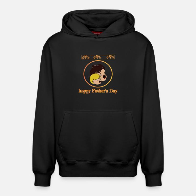 Joyeuse fête des pères - Sweat à capuche unisexe décontracté en coton biologique – de SPREAD - noir