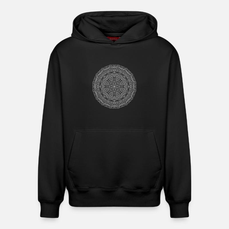 Mandala - Sweat à capuche unisexe décontracté en coton biologique – de SPREAD - noir