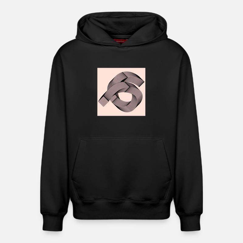 Graphic pattern - Relaxed Unisex Organic Hoodie – by SPREAD - black