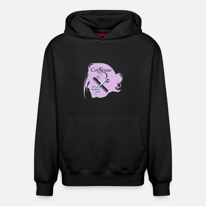 Coiffeuse - Sweat à capuche unisexe décontracté en coton biologique – de SPREAD - noir