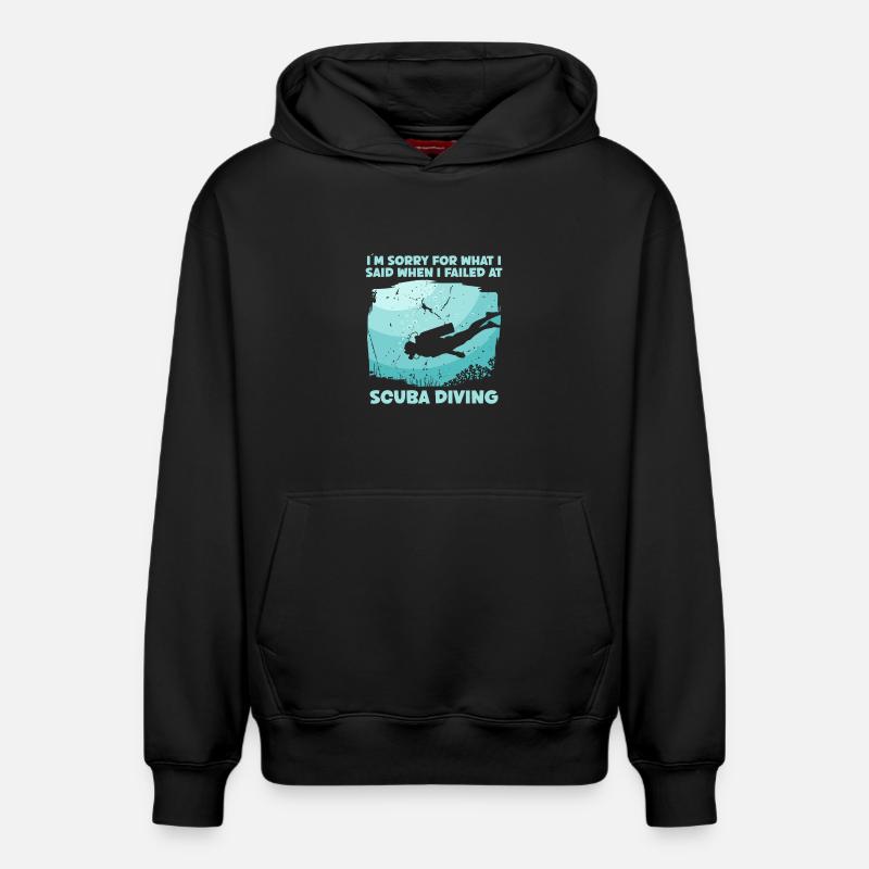 Scuba Diver Océan Plongeur - Sweat à capuche unisexe décontracté en coton biologique – de SPREAD - noir