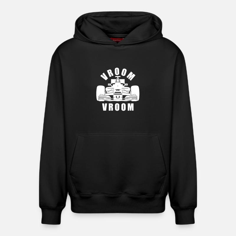 Vroom Vroom Voiture De Course - Sweat à capuche unisexe décontracté en coton biologique – de SPREAD - noir