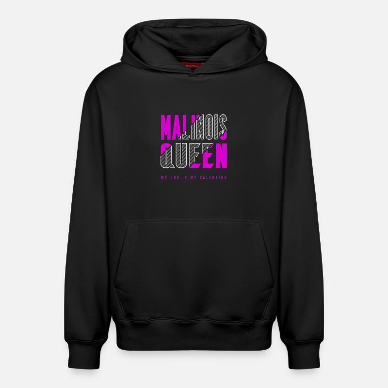 Reine Malinois - Sweat à capuche unisexe décontracté en coton biologique – de SPREAD - noir