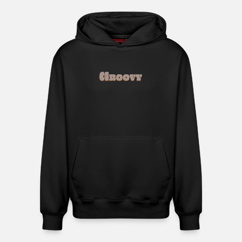 Groovy - Sweat à capuche unisexe décontracté en coton biologique – de SPREAD - noir