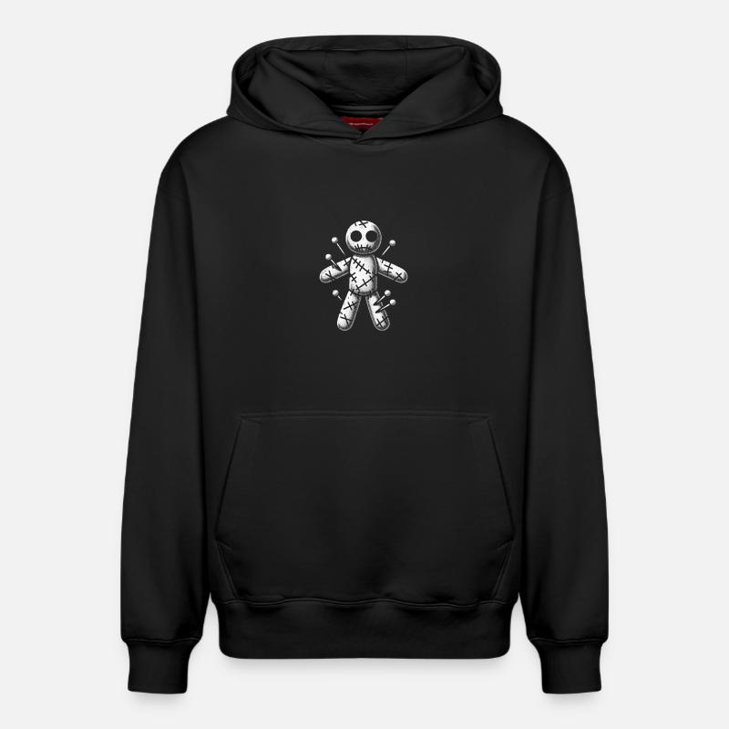 Poupée vaudou - Sweat à capuche unisexe décontracté en coton biologique – de SPREAD - noir