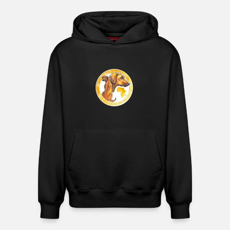 Rhodesian Ridgeback - Relaxed Unisex Organic Hoodie – von SPREAD - Schwarz