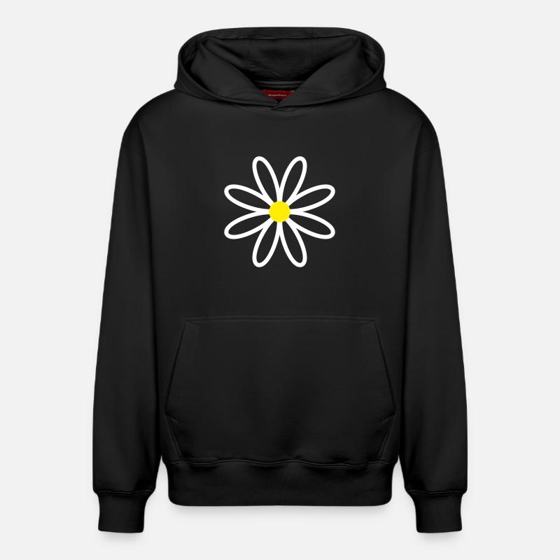 Daisy Gänseblümchen - Relaxed Unisex Organic Hoodie – von SPREAD - Schwarz