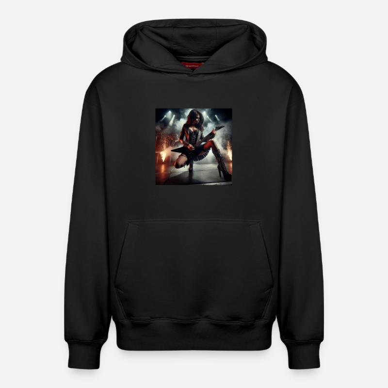 L’essence du heavy metal - Sweat à capuche unisexe décontracté en coton biologique – de SPREAD - noir