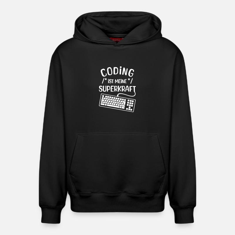 Code Skripting Statement Computerfreak Developer - Relaxed Unisex Organic Hoodie – von SPREAD - Schwarz