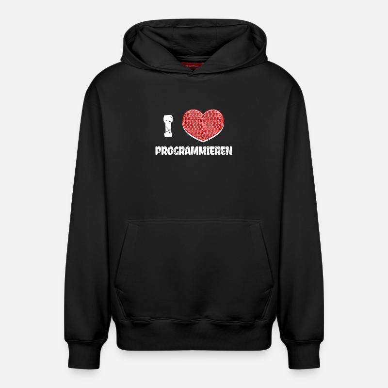 Developer Herz Programmierer Statement Informatik - Relaxed Unisex Organic Hoodie – von SPREAD - Schwarz