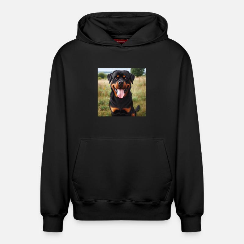 Rottweiler - Sweat à capuche unisexe décontracté en coton biologique – de SPREAD - noir