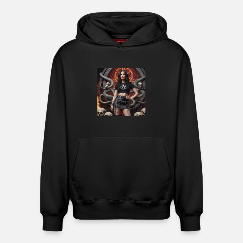 Pose de métal lourd - Sweat à capuche unisexe décontracté en coton biologique – de SPREAD - noir