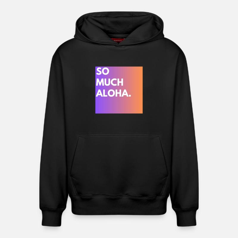 Tellement d’aloha - Sweat à capuche unisexe décontracté en coton biologique – de SPREAD - noir