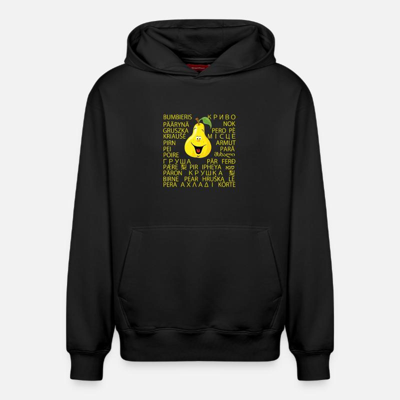 POIRE - Sweat à capuche unisexe décontracté en coton biologique – de SPREAD - noir