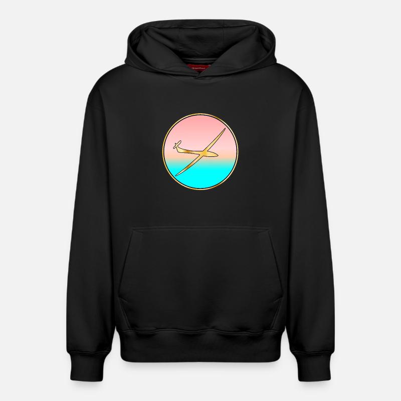 PLANEUR SEA SUNSET - Sweat à capuche unisexe décontracté en coton biologique – de SPREAD - noir