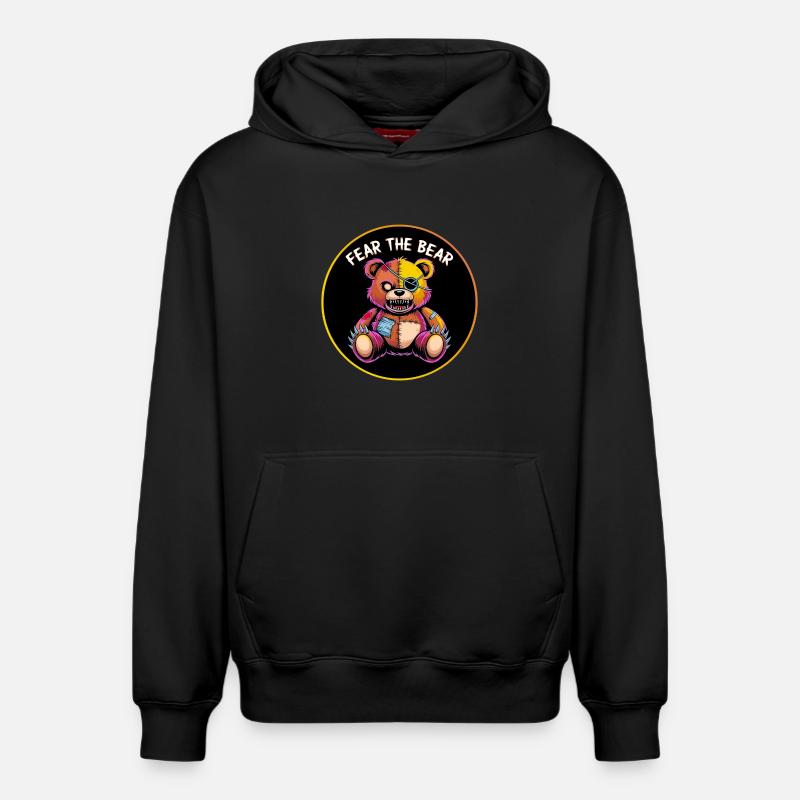 Craignez l’ours - Sweat à capuche unisexe décontracté en coton biologique – de SPREAD - noir