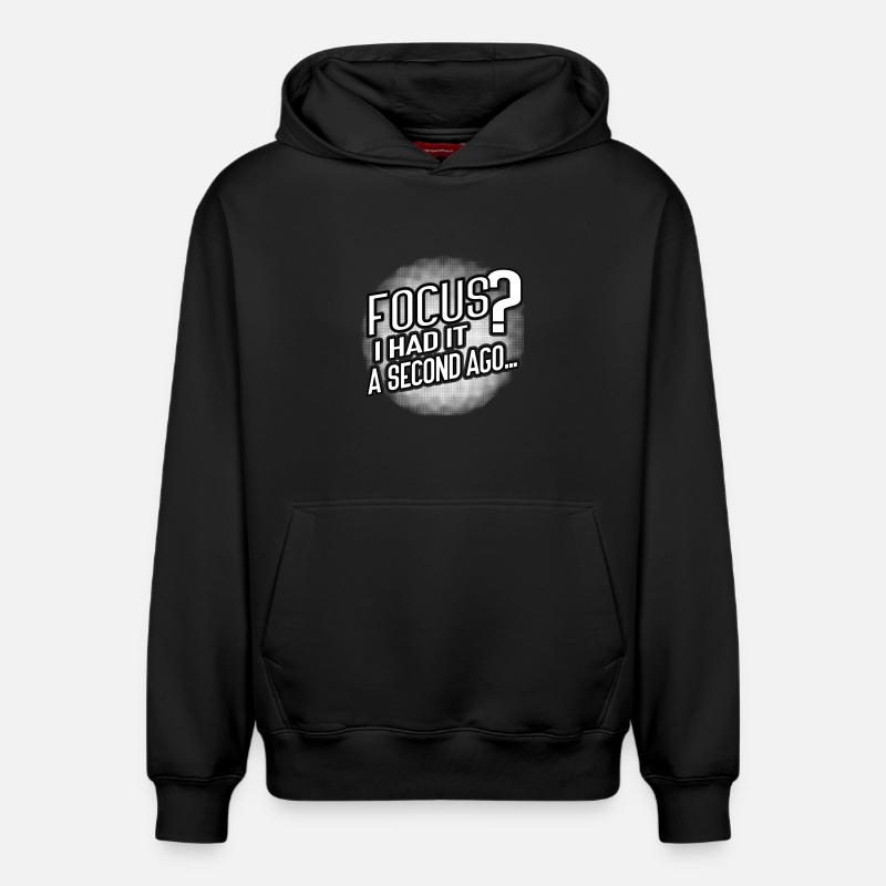 Foyer? Disparu en 3...2...Oups. - Sweat à capuche unisexe décontracté en coton biologique – de SPREAD - noir