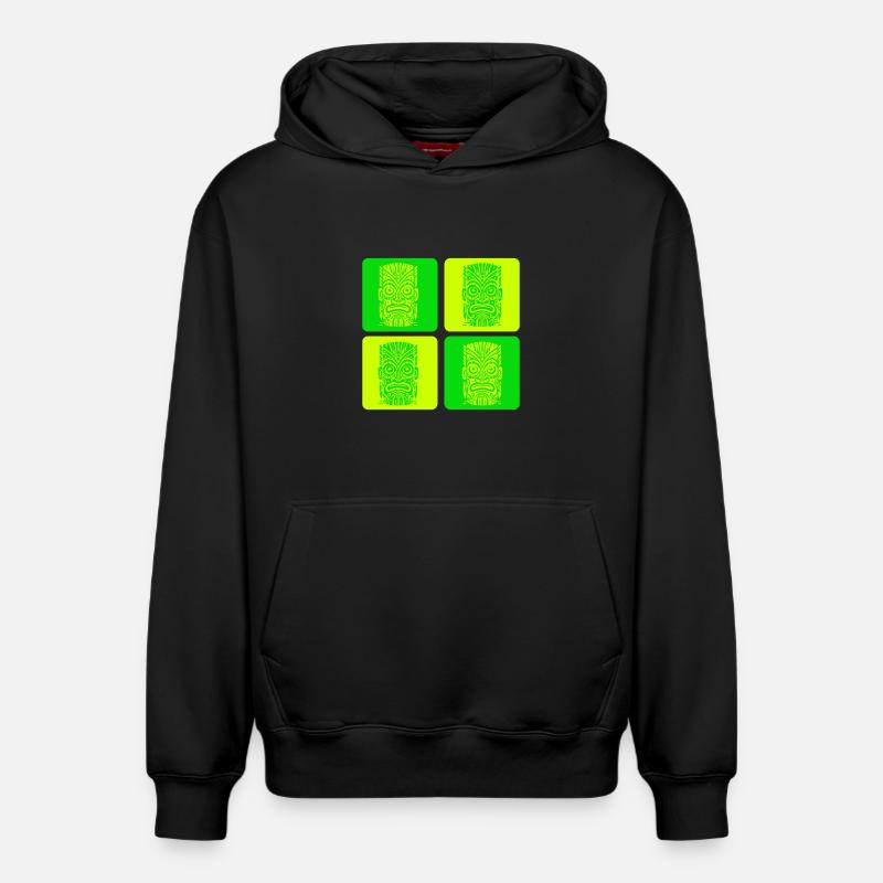 Masque Tiki - Sweat à capuche unisexe décontracté en coton biologique – de SPREAD - noir
